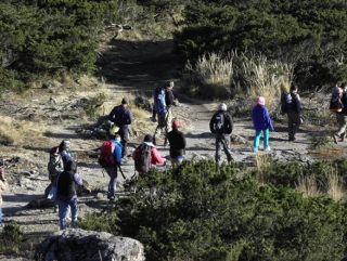 caminando por la montaña